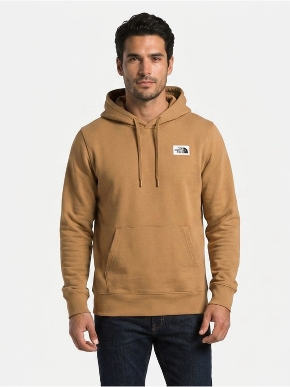 The North Face Men's Hooded Pullover – Camel Brown Size: Medium
